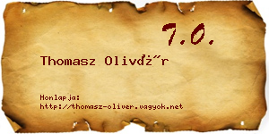 Thomasz Olivér névjegykártya