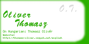 oliver thomasz business card